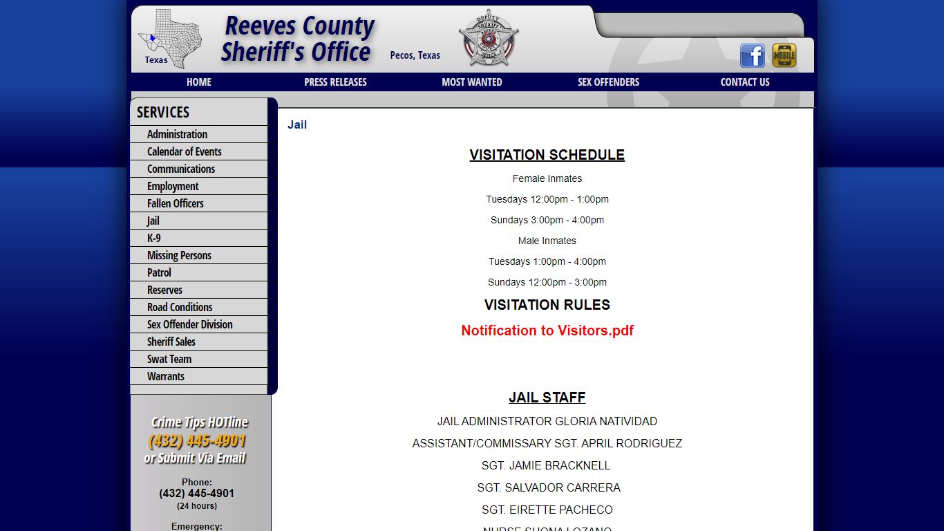 Jail - Reeves County Sheriff's Office